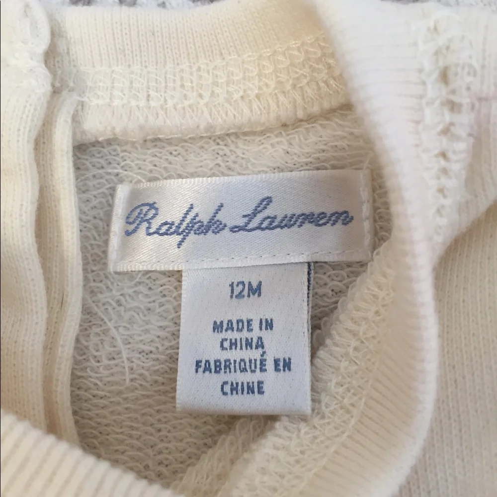 Ralph Lauren Baby 12M Knit Sweater Dress w/ Tulle